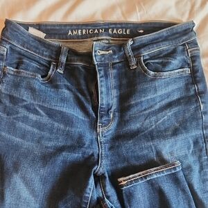 American Eagle Outfitters Women's Dark Blue Skinny Jeans